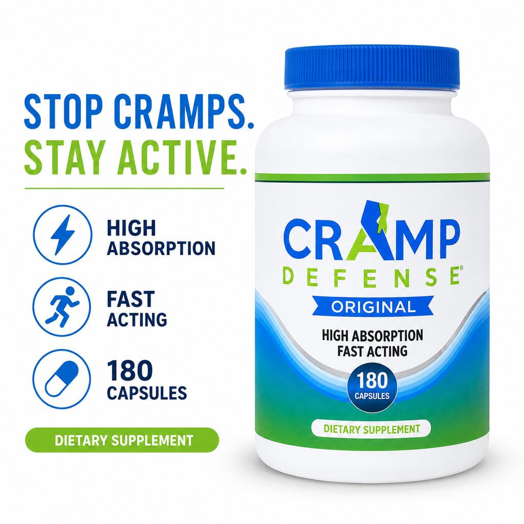 Cramp Defense Leg Cramps Pills, Relief for All Muscle Cramps, Day and Night Magnesium Supplement Capsules