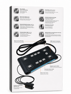 GE UltraPro Surge Protector with USB Charging Dock — 10 Outlets + 2 USB Ports, 2880J