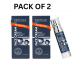 Pack of 2 Particle men's face cream with packaging on a white background
