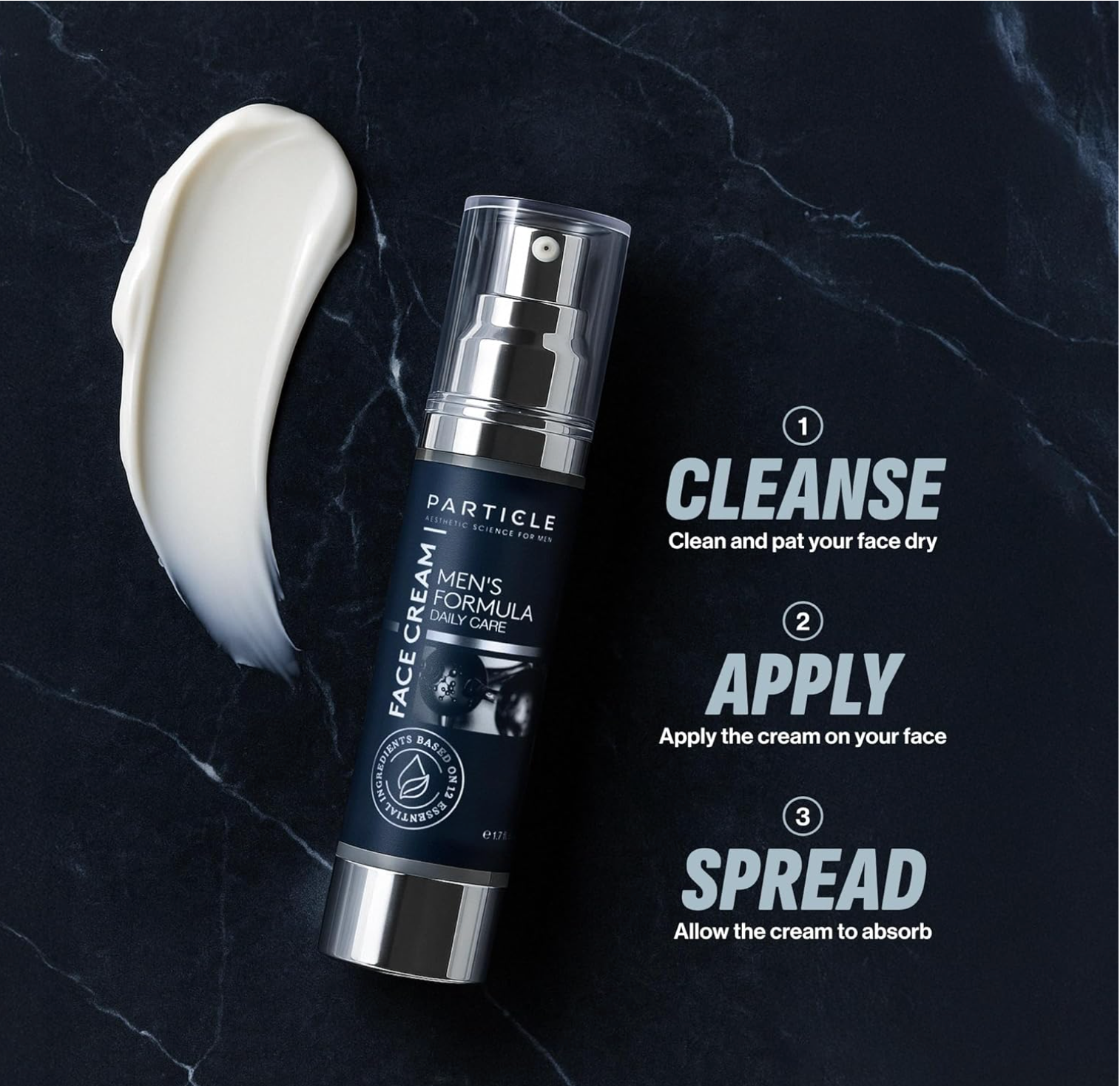 Particle Face Cream for Men, 6 in 1 Hydrating daily Men's moisturizer - 1.7 fl oz